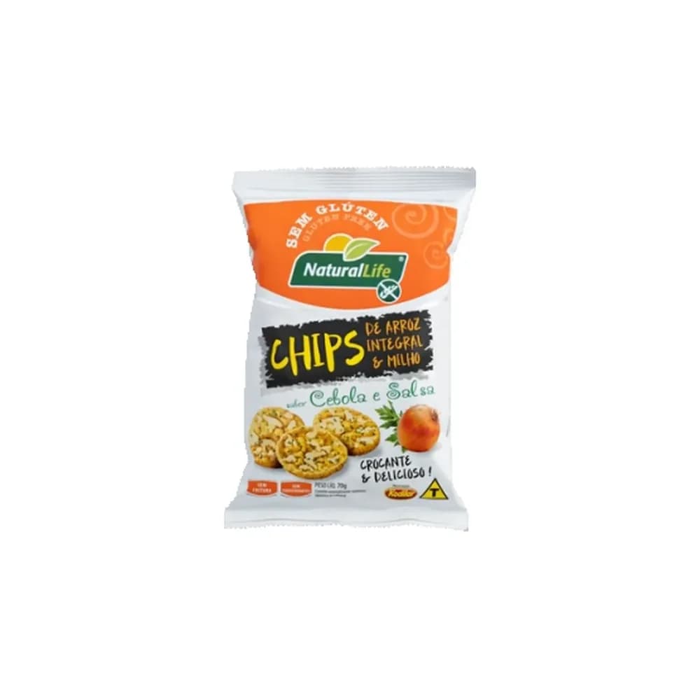 Snack de arroz sabor cebola e salsa natural life 70g