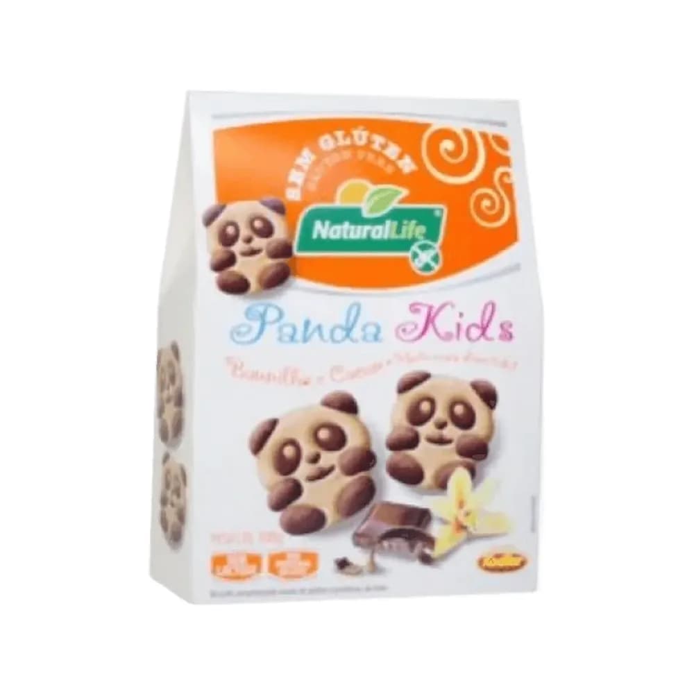 Panda kids baunilha cacau sem gluten sem lactose natural life 100g