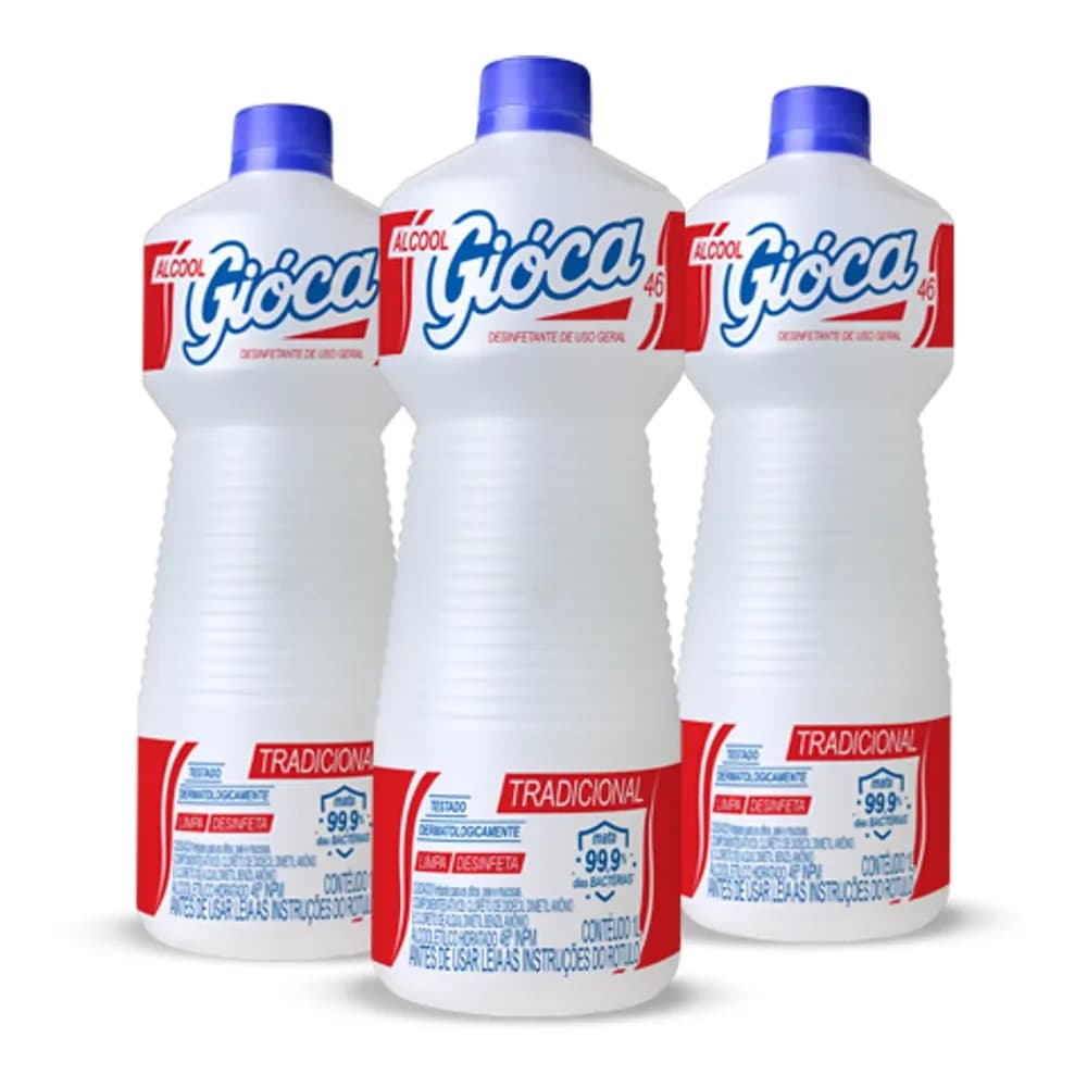 Álcool líquido gioca 46% 1l