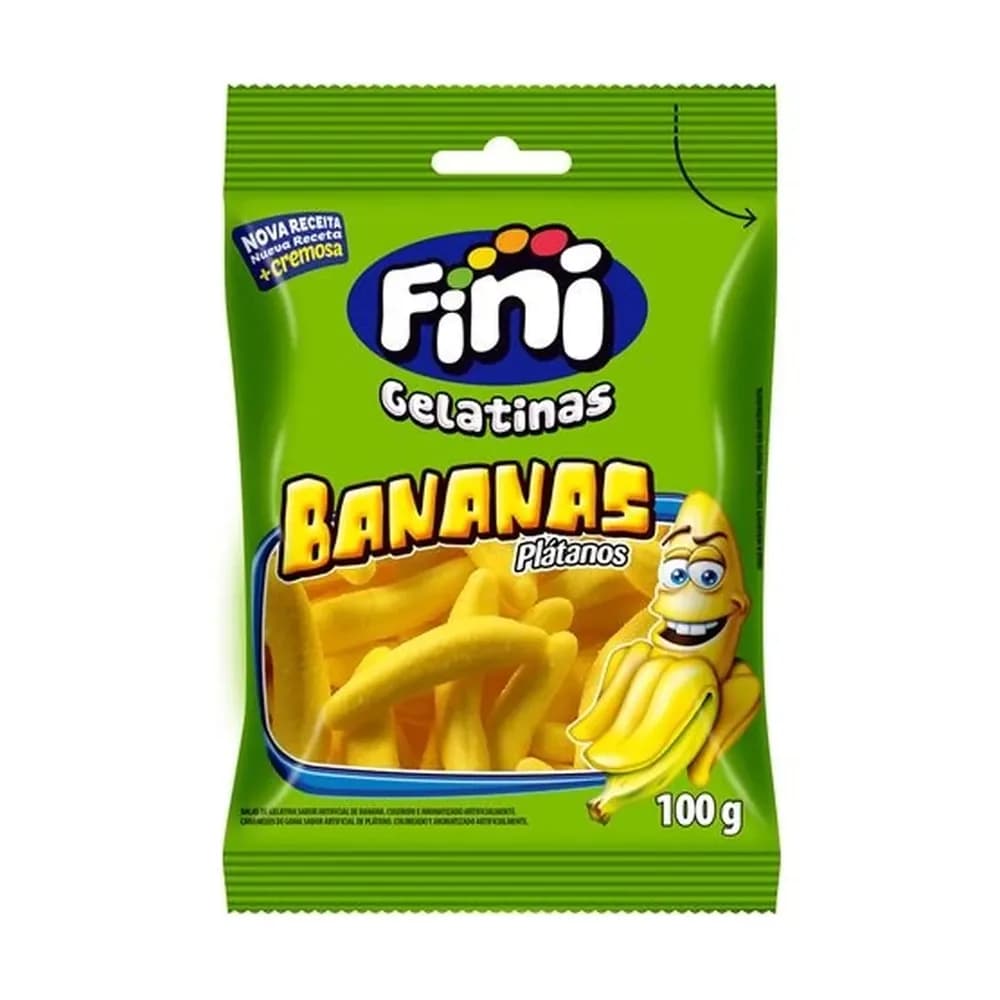 Bala de gelatina bananas fini 100g