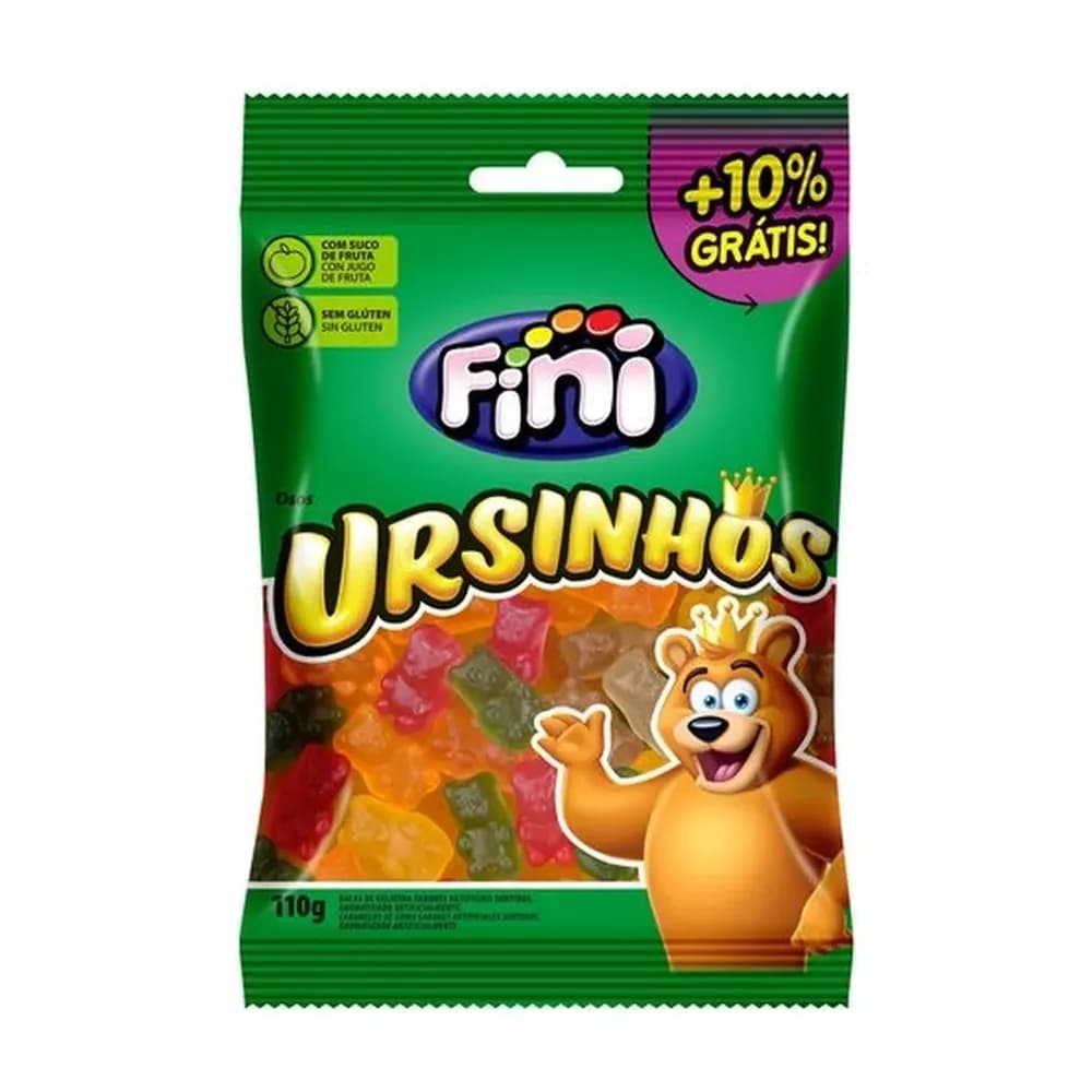 Bala fini gelatina ursinhos embalagem 90g