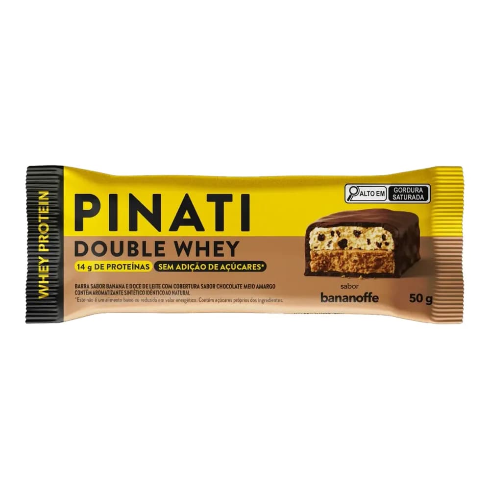 Barra de proteina double whey cookie and cream pinati 50g