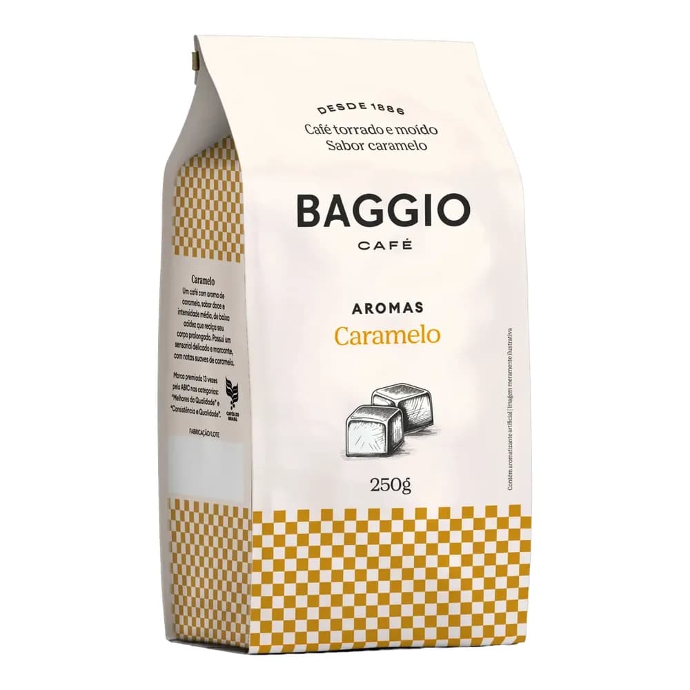 Cafe baggio aromas caramelo embalagem 250g